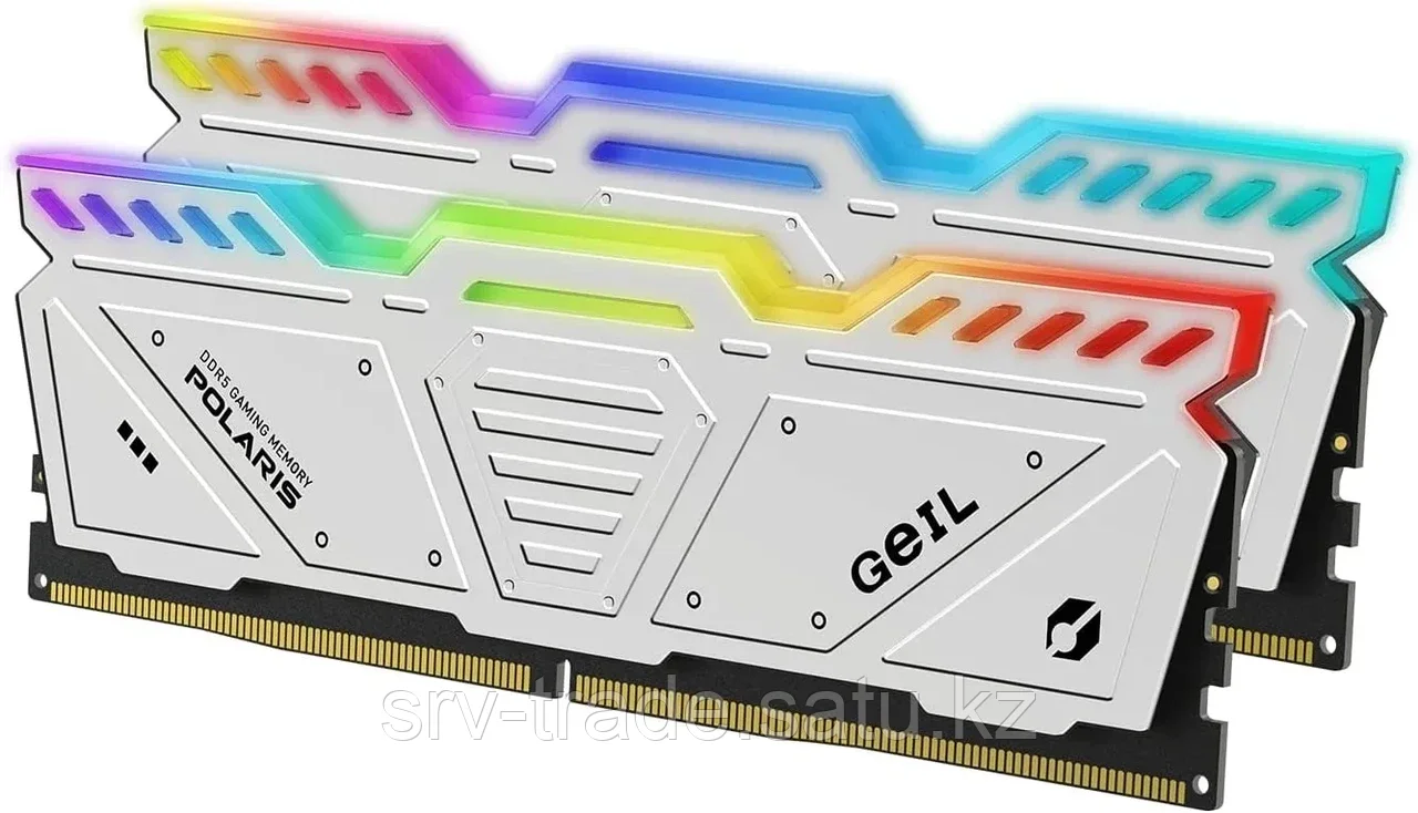 Комплект оперативной памяти Geil GEIL POLARIS RGB White (GOSW532GB5200C42DC) [32 ГБ DDR 5, 5200 МГц, 1.35 В, - фото 1 - id-p114363248