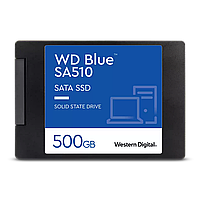 SSD накопитель Western Digital BLUE SA510, WDS500G3B0A. [500 ГБ, 2.5"SATA III, чтение: 560 МБ/с, запись: 510