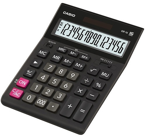 Калькулятор настольный CASIO GR-16-W-EP - фото 1 - id-p114346442