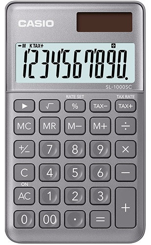 Калькулятор карманный CASIO SL-1000SC-GY-W-EP - фото 1 - id-p114346459