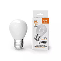 Шам Gauss LED Filament Basic Шар 4,5W 380lm 2700К Е27 milky 1055215