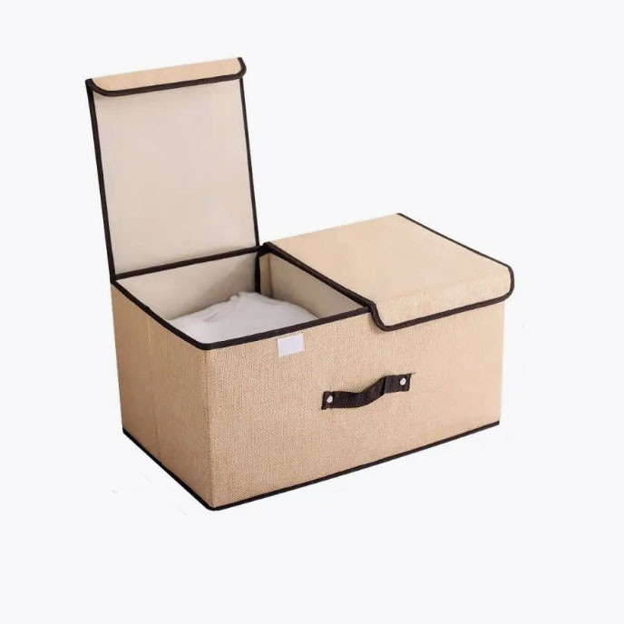 Кофр органайзер двойной 35х24х16 см бежевый