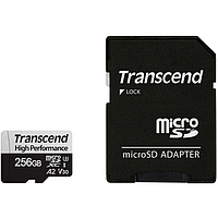 256 ГБ Карта памяти Transcend USD340S microSDXC (TS256GUSD340S) + адаптер черный