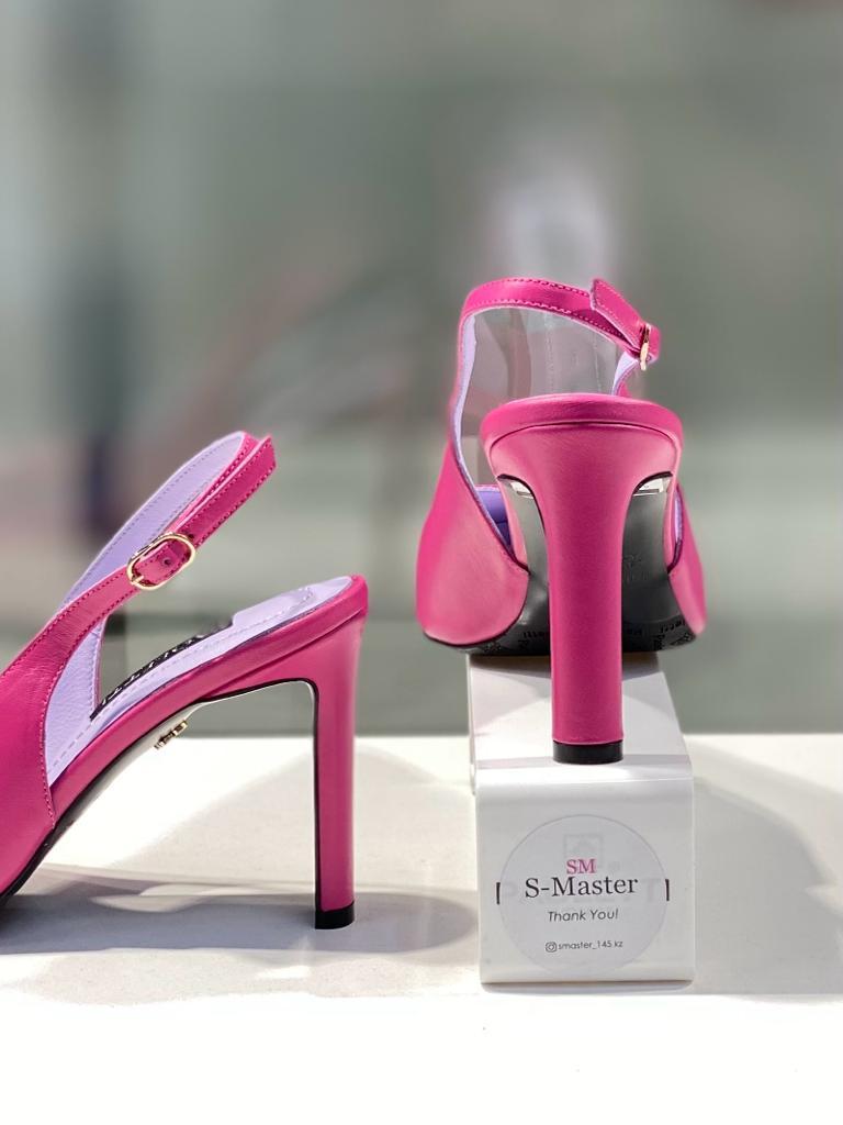 Модные босоножки темно розового цвета. Женская нарядная обувь в Алматы. - фото 5 - id-p114385693