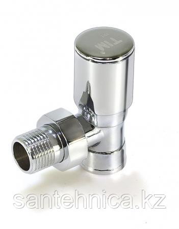 Клапан радиаторный угловой TIM 1/2" ХРОМ (1/60)