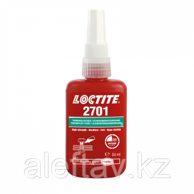 Фиксатор резьбы высокой прочности для неактивных металлов LOCTITE 2701, 50 мл, фото 1