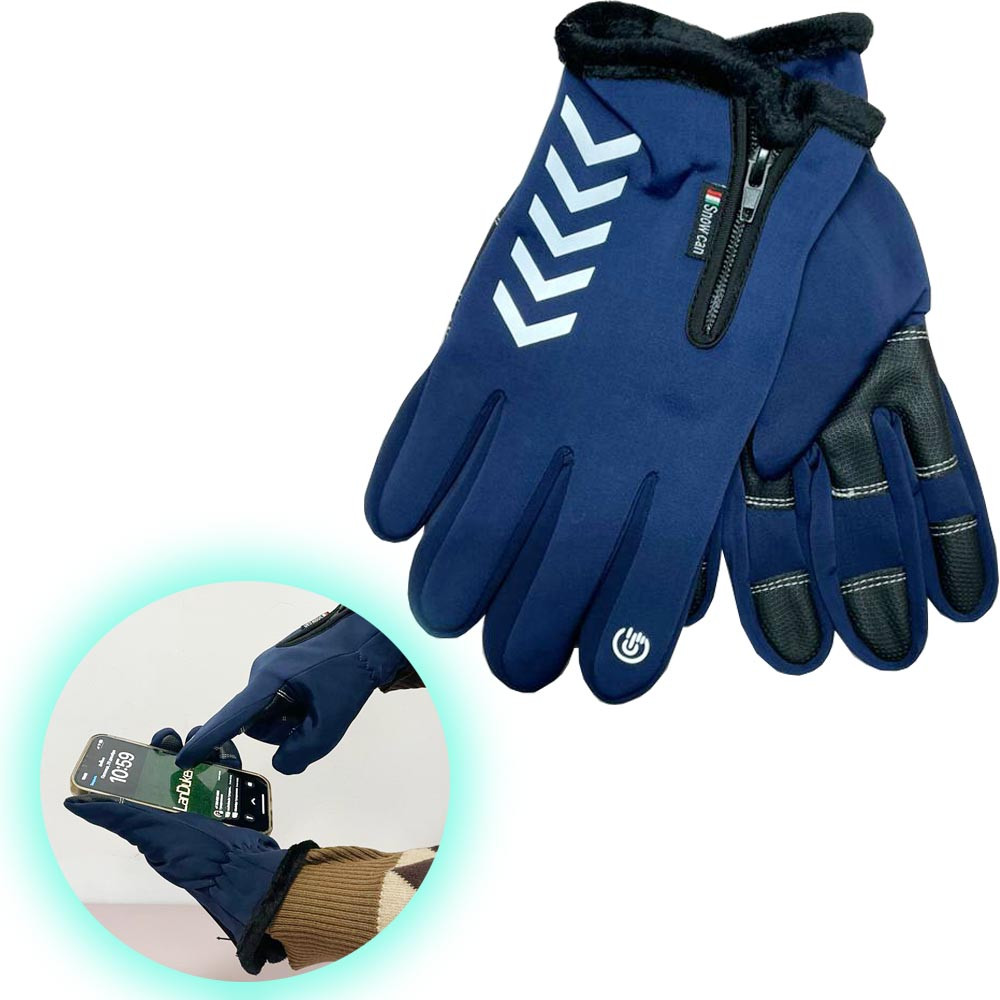 Сенсорные перчатки демисезон GLS-100 синие XXL - фото 1 - id-p114385816