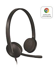 Наушники с микрофоном проводные LOGITECH H340 - ЧЕРНЫЕ - USB