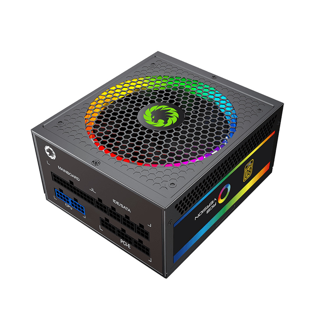 Блок питания 550 Вт с RGB подсветкой Gamemax Rainbow (Gold сертификация) - фото 1 - id-p114381060