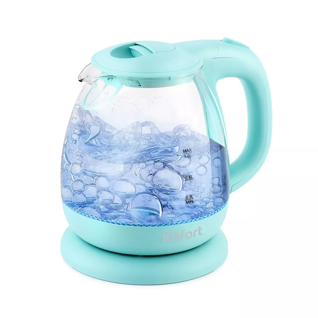 Электрический чайник, голубой, Kitfort КТ-653-1 - фото 1 - id-p114388148