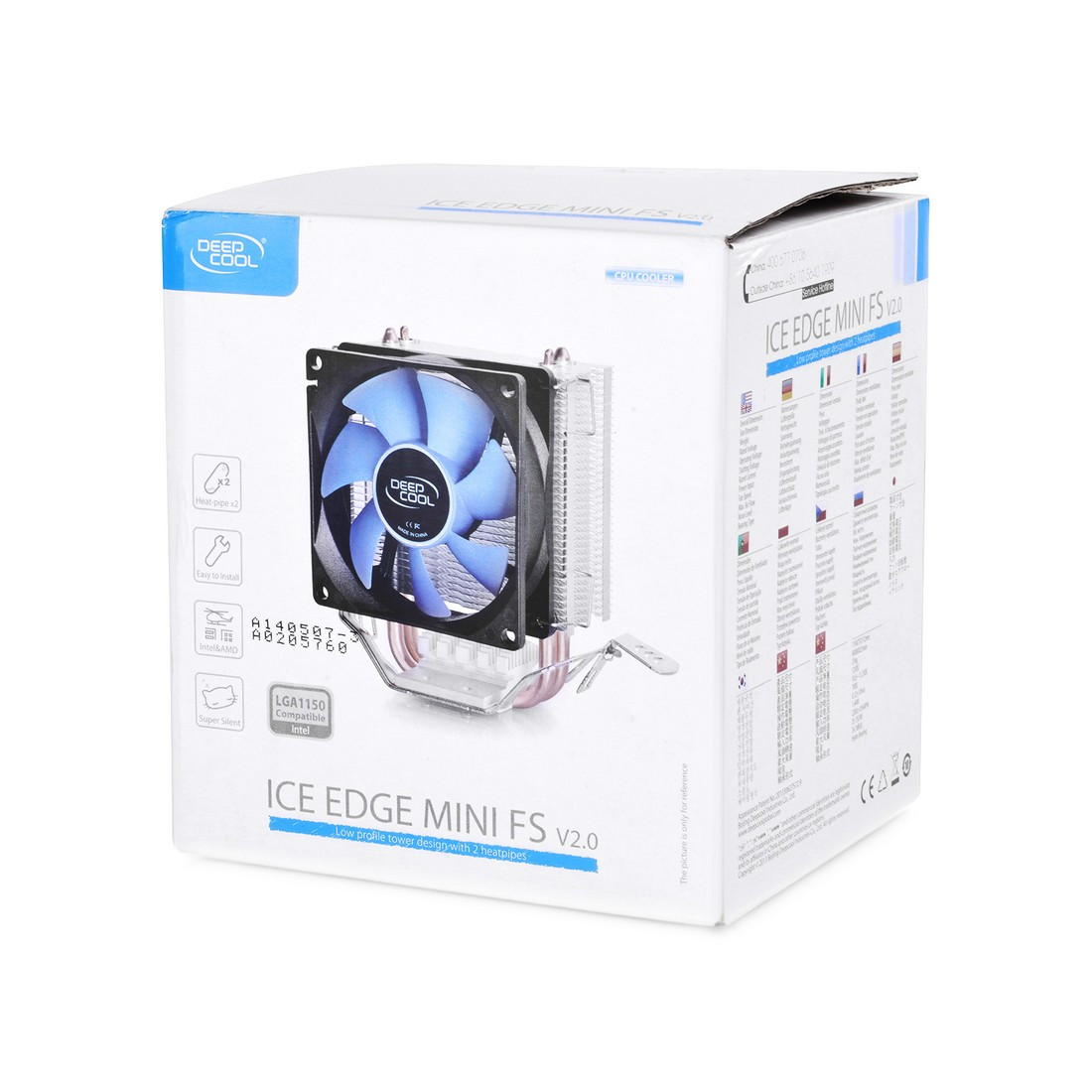 Кулер для процессора с двумя тепловыми трубками Deepcool ICE EDGE MINI FS v2.0 - фото 3 - id-p114388004