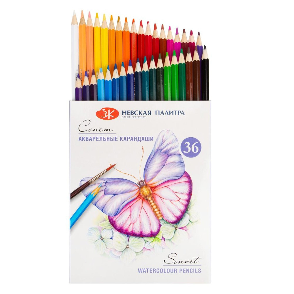 Набор акварельных карандашей Сонет, 36 цветов - фото 3 - id-p114389926