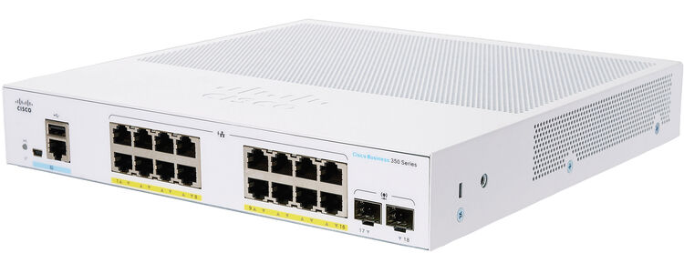 Cisco CBS350-16P-E-2G-EU Коммутатор управляемый L3 CBS350 16-port GE, PoE, Ext PS, 2x1G SFP - фото 1 - id-p114392193