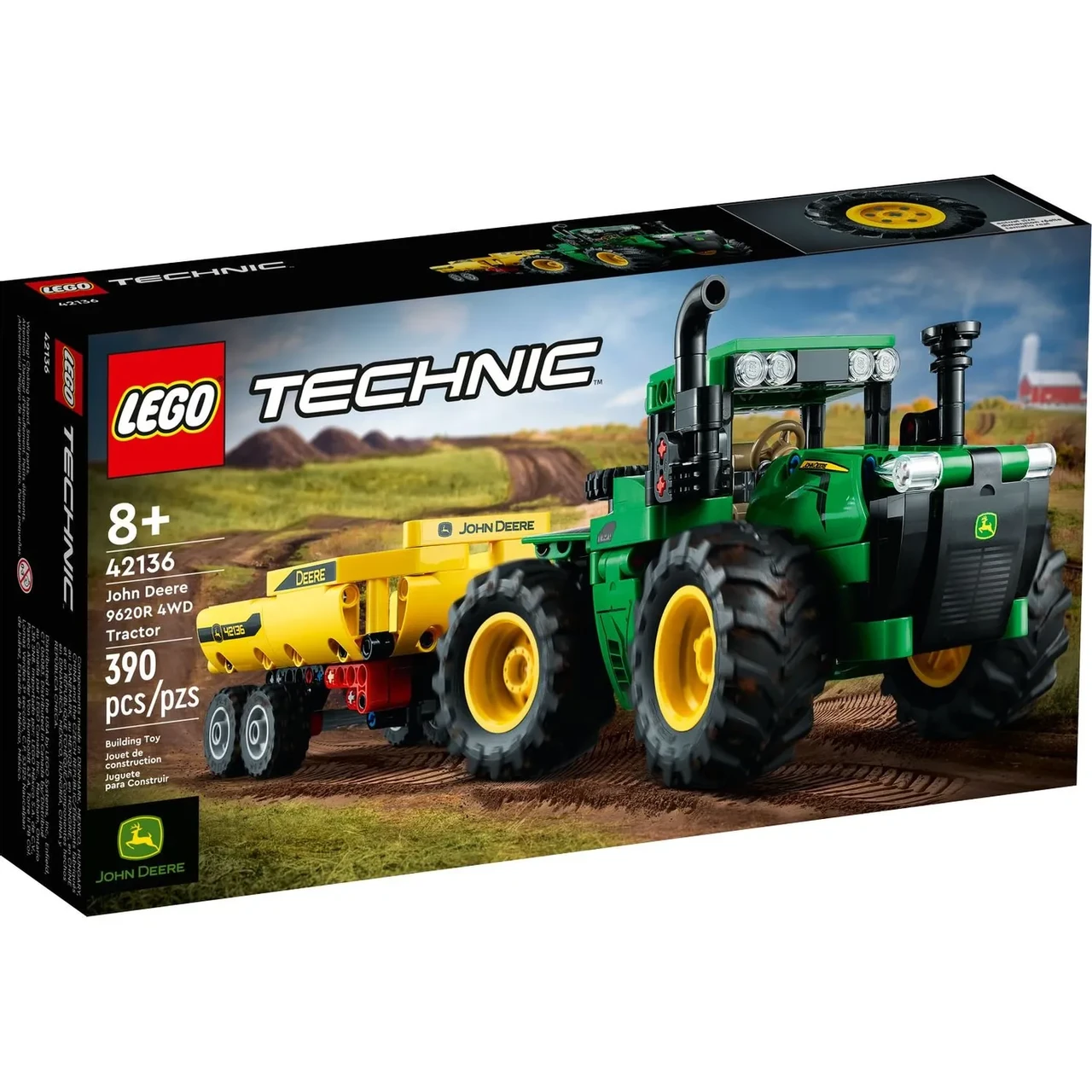 Конструктор LEGO Technic Трактор John Deere 9620R 4WD 42136 - фото 1 - id-p114395597