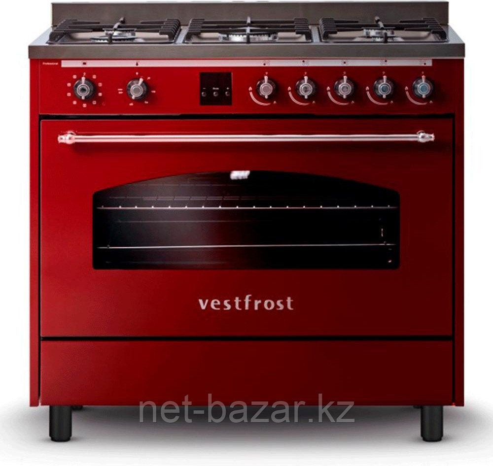 Комбинированная плита VestFrost VF96T50BX3 Бордовый - фото 1 - id-p104372821
