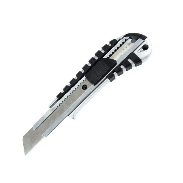Нож канцелярский серый хром - фото 1 - id-p114400676