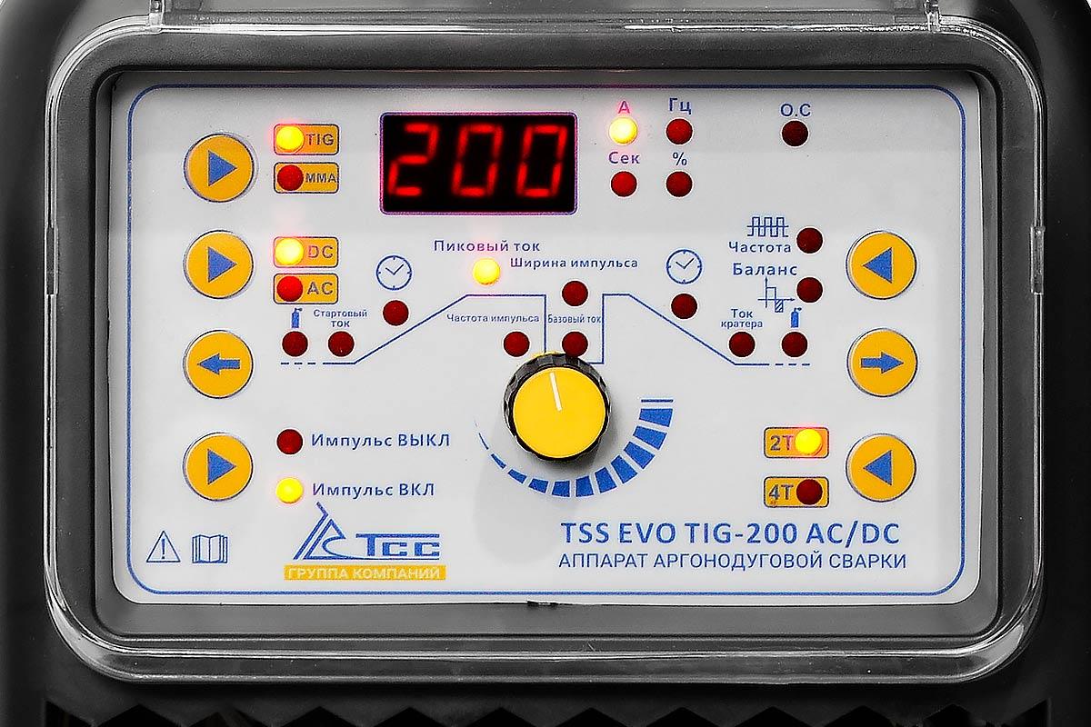 Аппарат аргонодуговой сварки TSS EVO TIG-200 AC/DC - фото 3 - id-p114401529