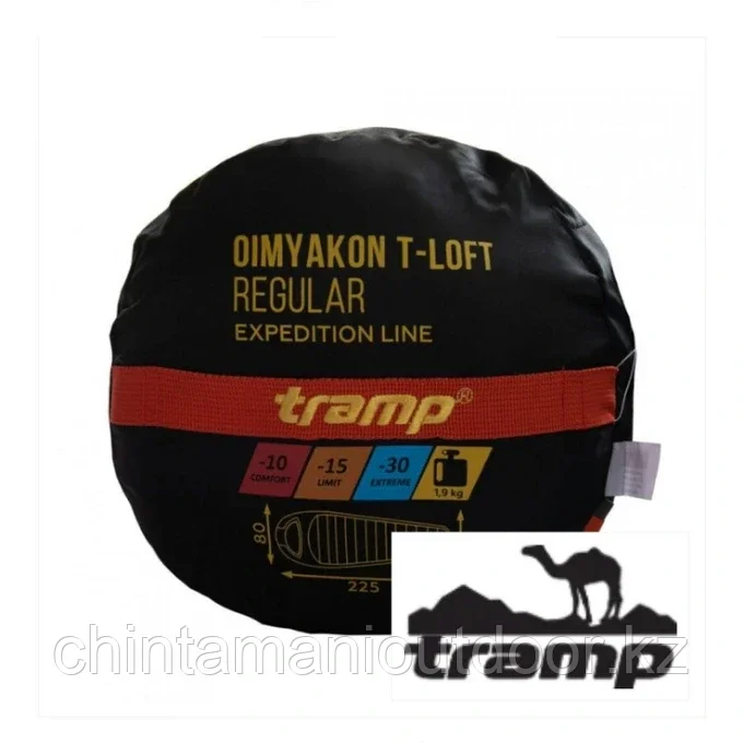 Спальник Tramp Oymakon T-loft Regular до -30 градусов, коконом - фото 4 - id-p114401754
