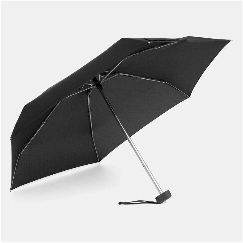 Алюминиевый складной зонтик в футляре POCKET Черный - фото 1 - id-p114406404