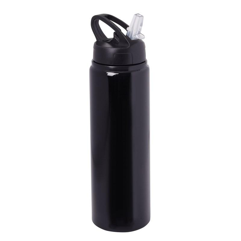Алюминиевая бутылка для питья SPORTY TRANSIT, черная - фото 1 - id-p114406537