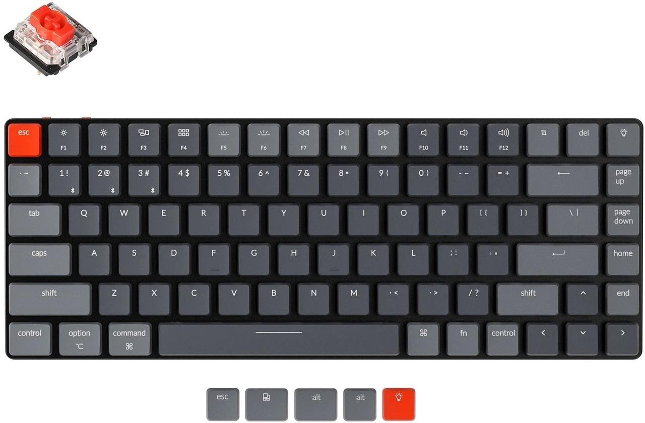 Клавиатура Keychron K3 84 Key Low Profile Gateron White LED Red - фото 1 - id-p114407880