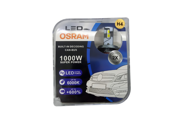Лампа H4 OSRAM LED 73141130 1000W (комплект 2шт.) - фото 1 - id-p112386631