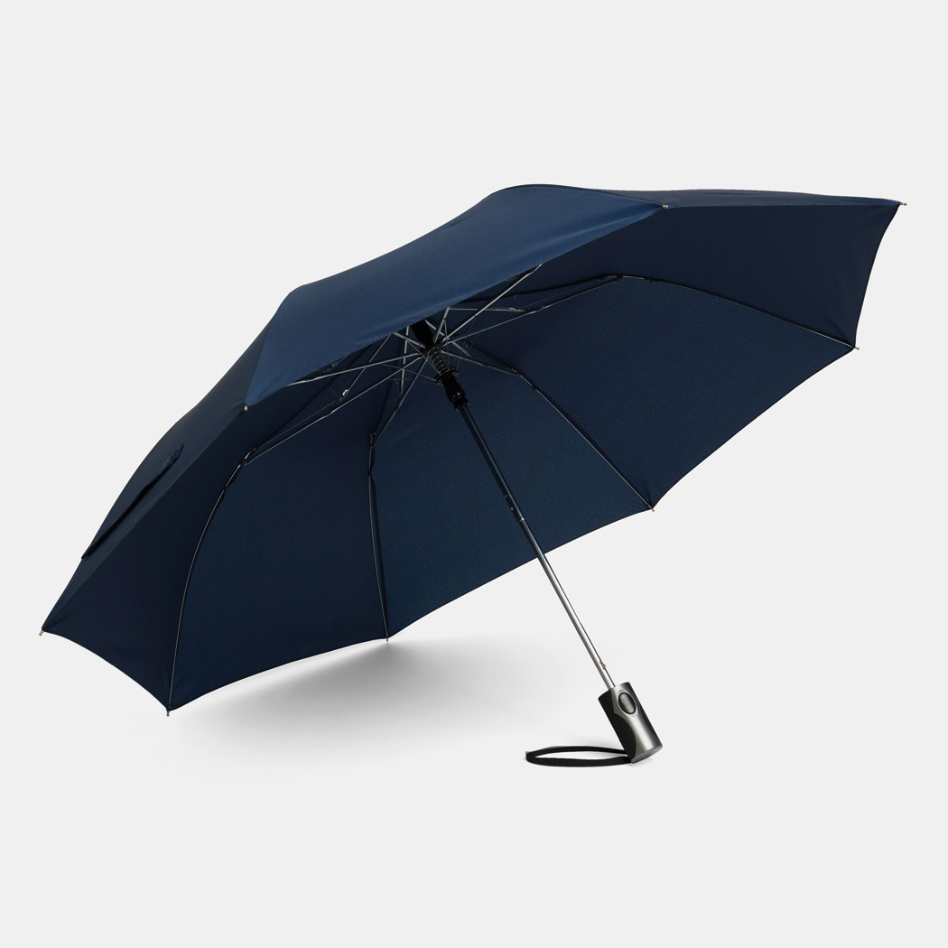 Автоматический складной зонт для мужчин МISTER Темно-синий - фото 1 - id-p114408424