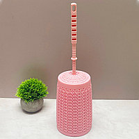 Ёршик для унитаза с крышкой 44 см розовый