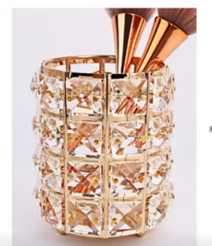 Органайзер стакан с кристаллами золотой