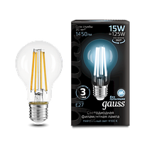 Лампа LED FILAMENT A60 15W 4100К E27 1450Lm /GAUSS/