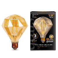 Лампа LED FILAMENT DIAMOND 5W 2400К E27 450Lm ЗОЛОТОЙ /GAUSS/