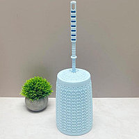 Ёршик для унитаза с крышкой 44 см голубой