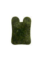 Скребок для гуаша из натурального зеленого кварца (пластина 4-х стор.) №51263