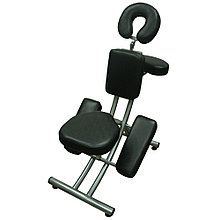 BM-002 Кресло для массажа или тату (черное, гладкое)
