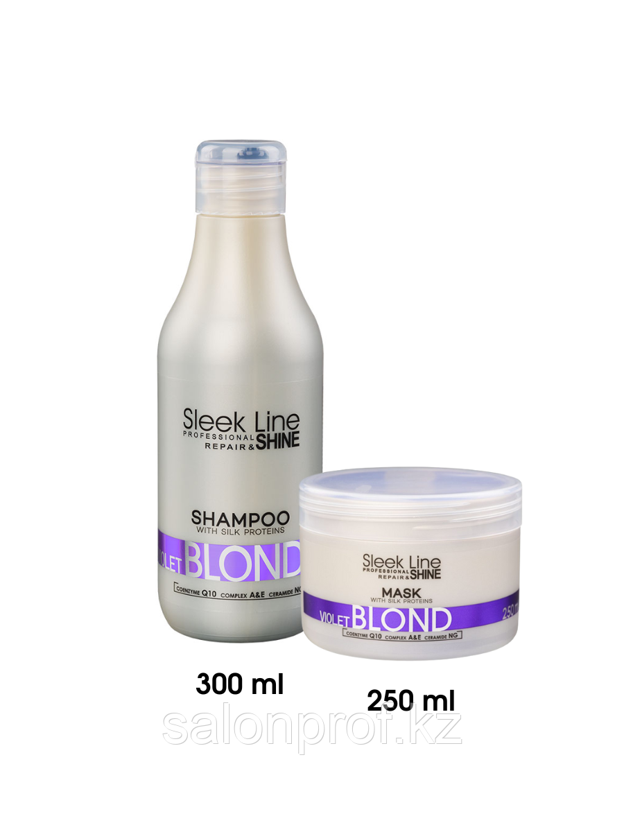 Набор SLEEK LINE BLOND VIOLET (Шампунь 300 мл, маска 250 мл) №52253(2) - фото 1 - id-p106015657