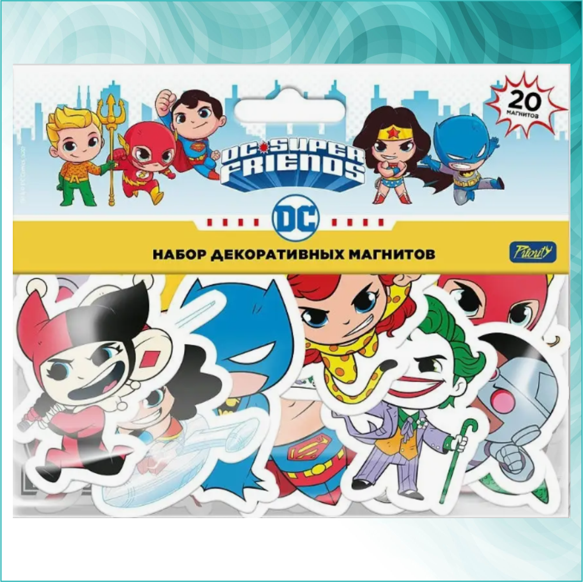 Набор декоративных магнитов "Супергерои DC (DC) 20шт.