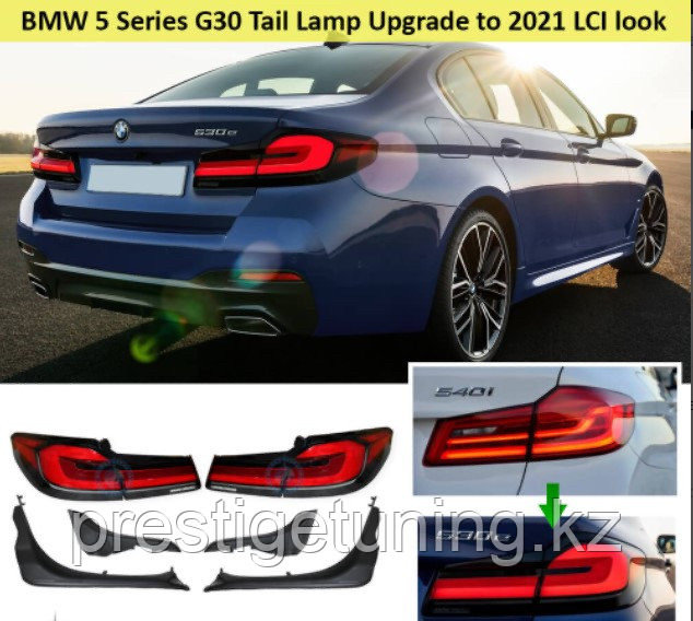 Задние фонари на BMW 5-серия VII (G30/G31) 2017-20 дизайн 2021 LCI LOOK - фото 5 - id-p100522755