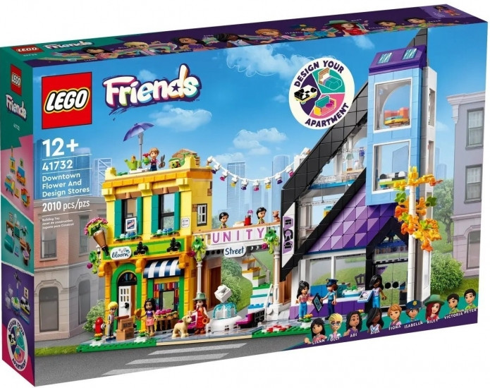 Конструктор LEGO Friends Цветочные и дизайнерские магазины в центре города 41732 - фото 1 - id-p114394737