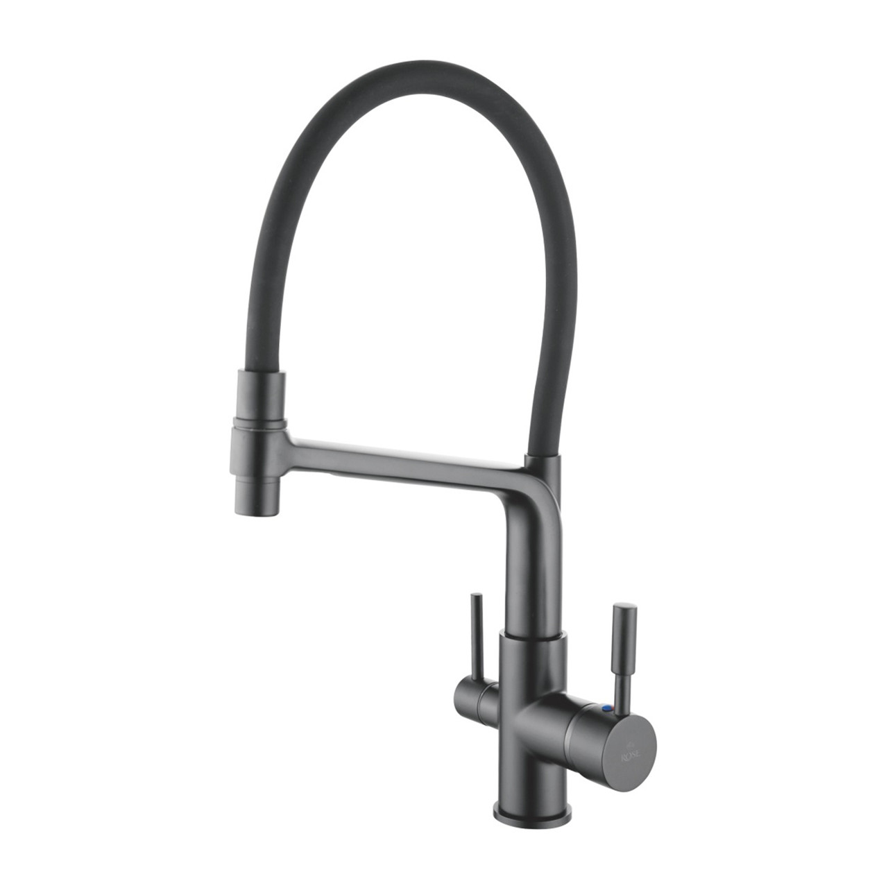 Смеситель для кухни с подключением фильтра Rose графит R658Y
