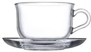 Чайная пара «Ташкент»; стекло; 290мл; D=98,H=76мм; прозр.