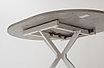 Стол ВЕГА D110 раскладной Бетон Чикаго светло-серый/ белый каркас М-City, фото 3
