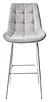 Барный стул ХОФМАН, цвет H-09 Светло-серый, велюр / белый каркас М-City, фото 5
