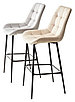 Барный стул ХОФМАН, цвет H-09 Светло-серый, велюр / черный каркас М-City, фото 4