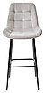 Барный стул ХОФМАН, цвет H-09 Светло-серый, велюр / черный каркас М-City, фото 6