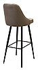 Барный стул NEPAL-BAR БЕЖЕВЫЙ #5, велюр/ черный каркас (H=78cm) М-City, фото 3