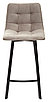 Полубарный стул CHILLI-QB SQUARE латте #25, велюр / черный каркас (H=66cm) М-City, фото 5