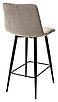 Полубарный стул CHILLI-QB латте #25, велюр / черный каркас (H=66cm) М-City, фото 5