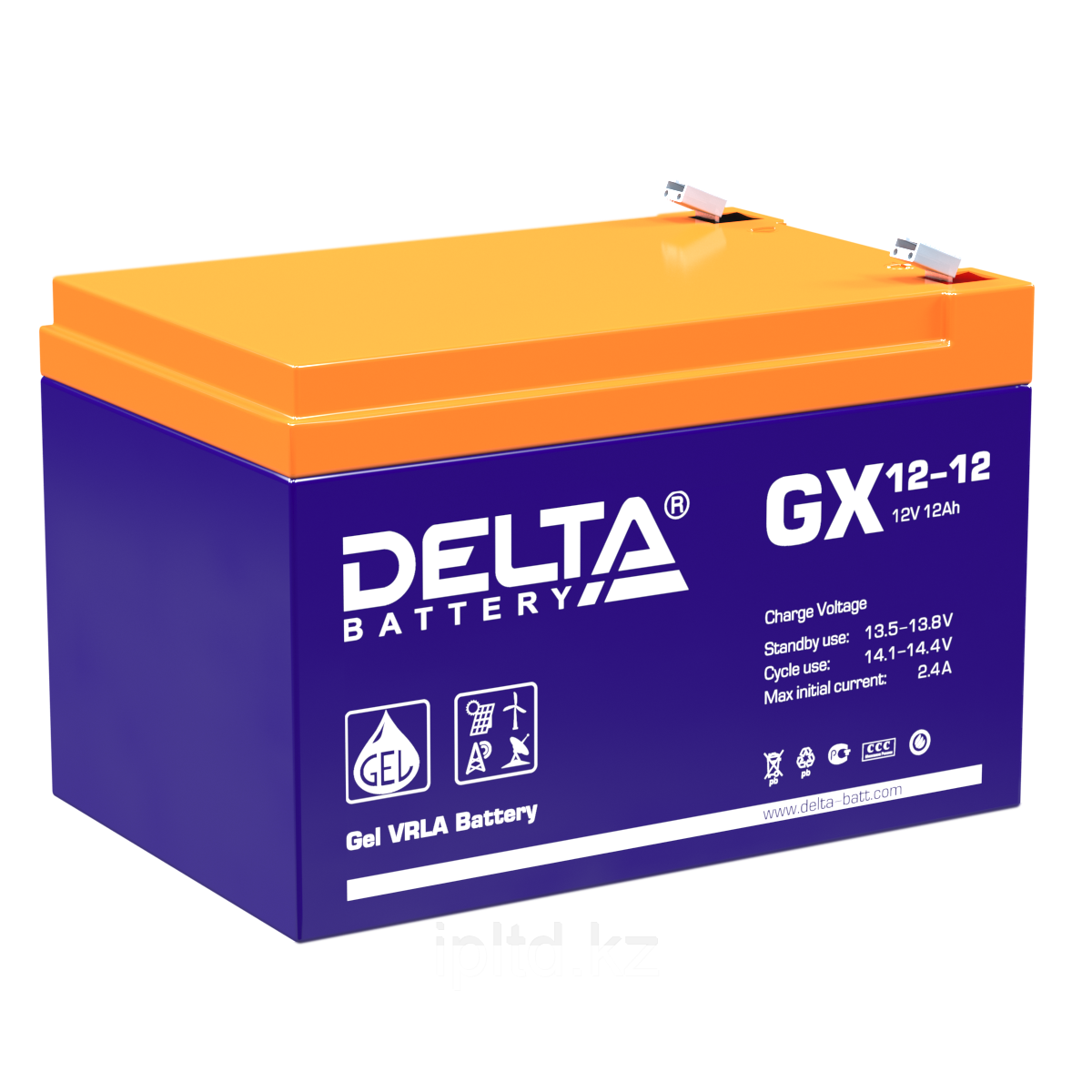 Гелевая аккумуляторная батарея Delta 12 А/ч GX12-12 - фото 1 - id-p3064831
