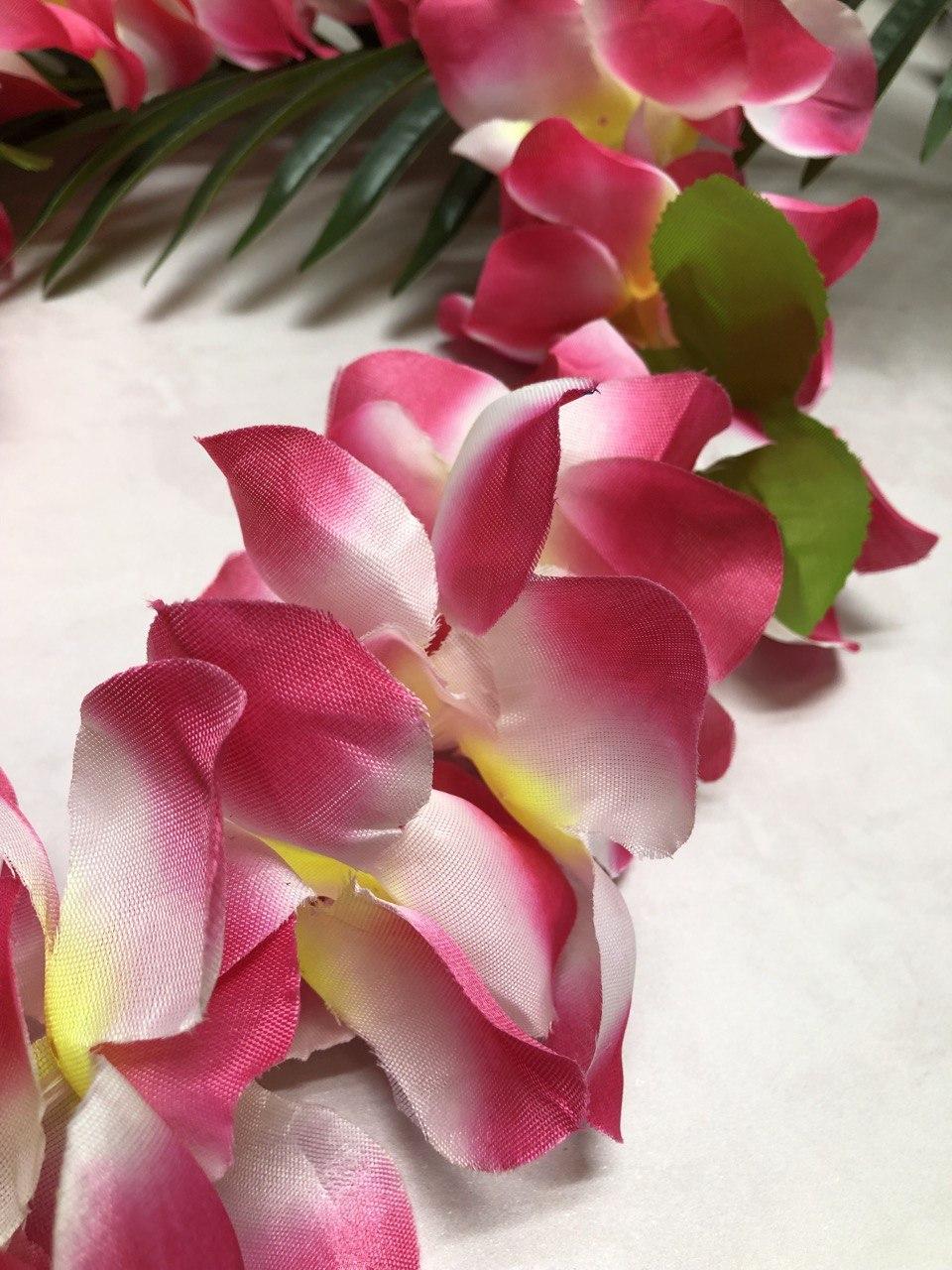 Леи гавайские ожерелье с листьями розовые - фото 2 - id-p114441426