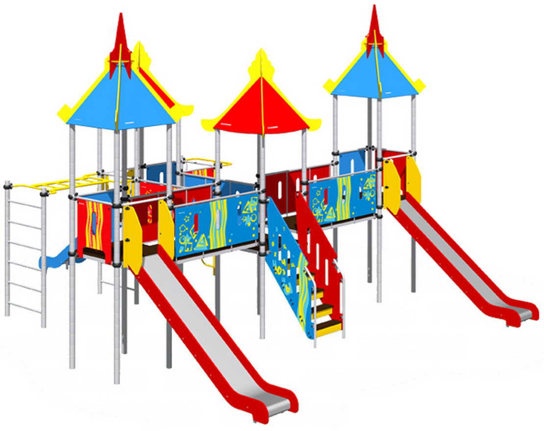 Детский игровой комплекс (4,460 м х 3,830 м х 3,200 м) - фото 1 - id-p114441717